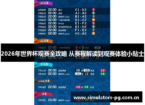 2026年世界杯观赛全攻略 从赛程解读到观赛体验小贴士