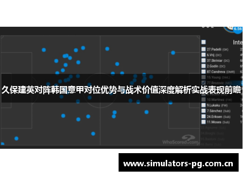 久保建英对阵韩国意甲对位优势与战术价值深度解析实战表现前瞻 久保建英对阵韩国意甲对位优势与战术价值深度解析实战表现前瞻